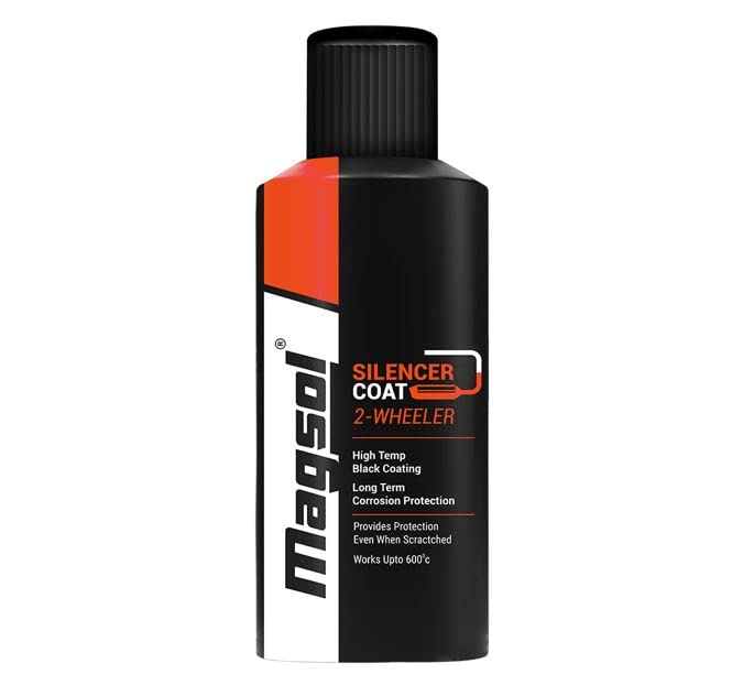 MAGSOL 2 Wheeler Silencer Coat (Matt Black) Heat Resistant Spray