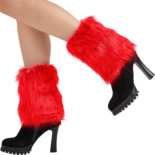 Image of Nanxson Womens Fur Leg Warmer Winter Short Boot Cuffs Covers Sleeves TTW0071