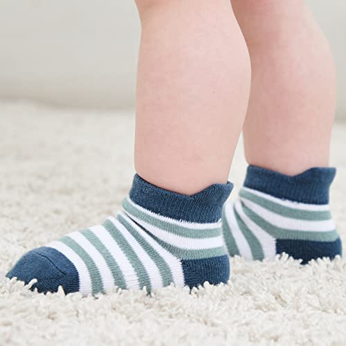 Image of Zaples Baby Non Slip Grip Ankle Socks with Non Skid Soles for Infants Toddlers Kids Boys Girls