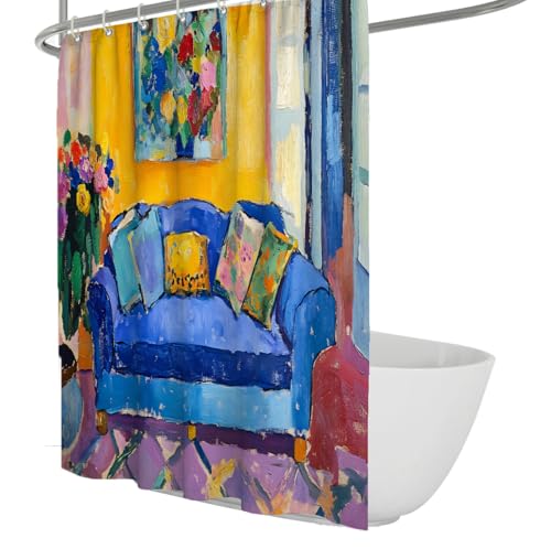Rideau de douche imperméable et lavable pour éviter les projections