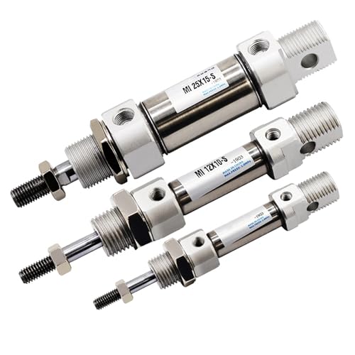 Vérin pneumatique MI25-10 double effet en acier inoxydable durable