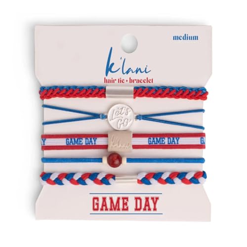 K'lani Game Day �w�A�^�C�u���X���b�g ? 5�p�b�N �L�k�� ����̂Ȃ��w�A�^�C&�X�^�C���b�V���ȃu���X���b�g ? ������p�̃`�[���J���[�A�N�Z�T���[ - ���b�h�A�z���C�g�A�u���[�AL