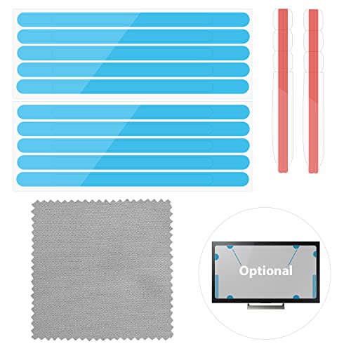 12pcs Privacy Screen Adhesive Strips and 2pcs Plastic Slide Mount Tabs for Computer Monitors with...