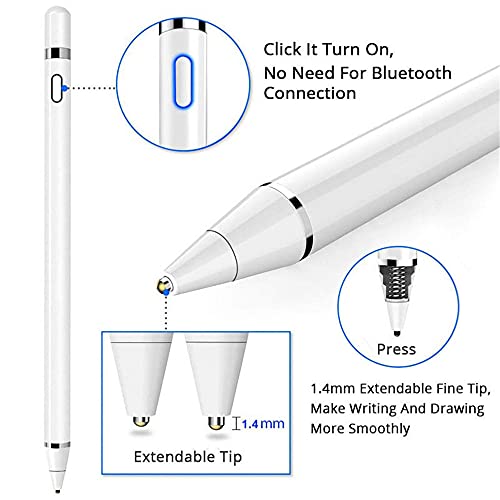 Caneta capacitiva de alta sensibilidade e ponta fina, capa de magnetismo, universal para Apple / iPh