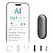 Plaud NotePin S AI Voice Recorder Tactile Record Button AI Transcription Summarization Digital Audio AI Note Taker for On the Go Meetings Interviews with 4 Accessories