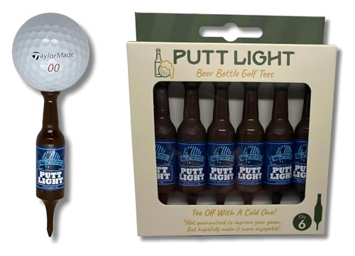 Unique Beer Bottle Shaped Golf Tees - Funny Golf Tees for Men and Women - Unbreakable Flightpath Tees,Great for Friends and Family (D)