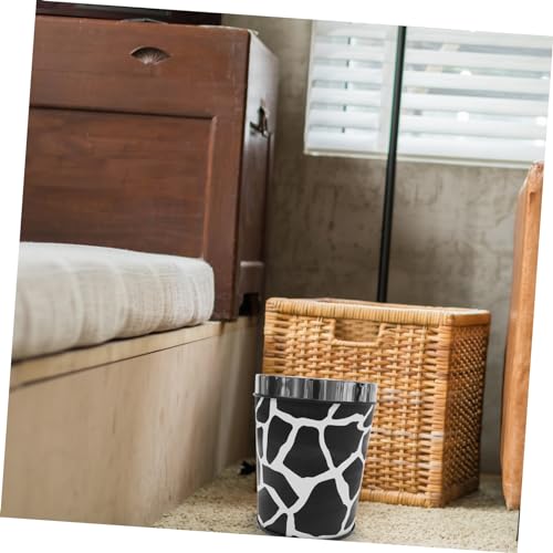 Caneca de basura con estampado de vaca para oficina y cocina miniatura 7