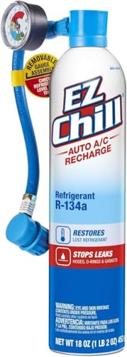 EZ Chill Auto A/C Recharge Kit with Oil, 18-oz Can with Hose & Gauge