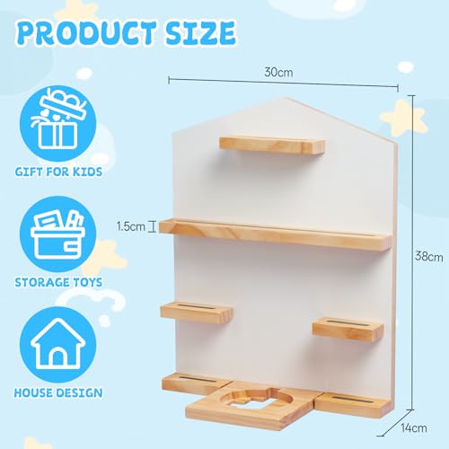 Gieanoo Wall Shelf for Toniebox 2/1, White House Shape Floating Tonie Shelf - image 2