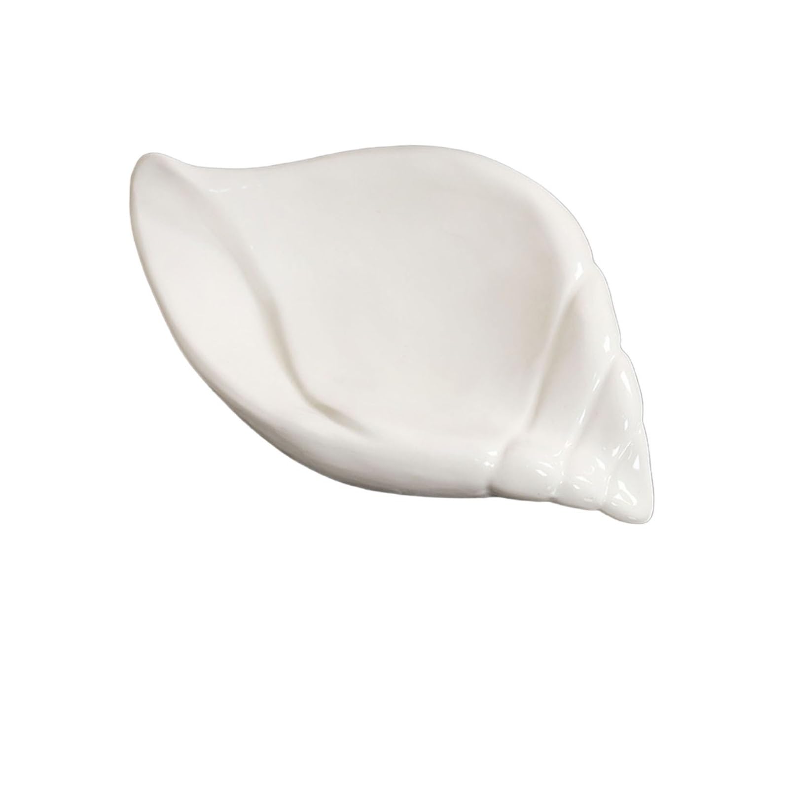 Jfnklfg Style2 Whelk White Ceramic Soap Dish Ceramic Soap Dish Drain Tray