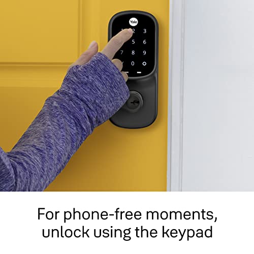 Image of Yale Assure Lever - Keypad Lever Lock (for Doors with no deadbolt) - Keyless Entry with pin Code Unlocking and one-Touch or Auto-Locking - Black Suede