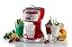 Ariete Ice Crusher Party Time 76, Eis- und Granita-Zubereiter, 30W, Eiszerkleinerer mit Abnehmbarem Korb, Transparenter Deckel, Edelstahlklingensatz, 30W, Rot