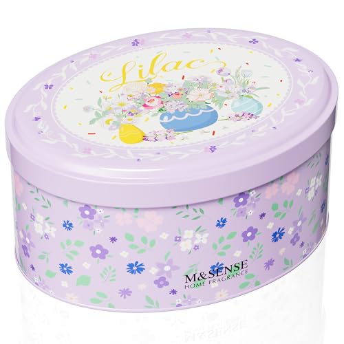 Image of M&SENSE Dual-Wicks Lilac Scented Candles 12oz | 2 Wick Spring Soy Candle, Natural Soy Wax, Floral Scented, Mother's Day Candle, Birthday Candle for Women