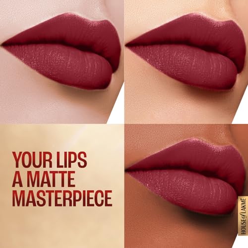 Image of LAKME Powerplay Priming Matte Lipstick, Smooth Matte Finish, Lightweight Lipstick, Smudgeproof, Lasts 16hrs, Hydrates Lips, Berry Base, 3.6g (Pack of 2)