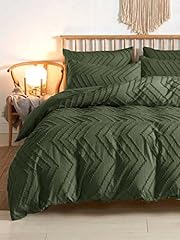 Cover(not Comforter)-olive Green Tufted