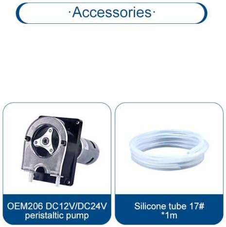 Miniatura 5 de Bomba peristáltica 0.0-202.9 fl ozmin Bomba dosificadora líquida 12V con tubo de 3.3 ft para sistema de dosificación de transferencia de líquidos