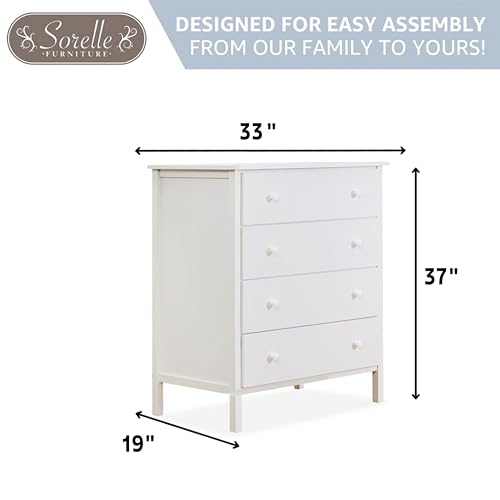 image for SORELLE FURNITURE Baby Bundle 4-Piece Nursery Set with 4-in-1 Converti