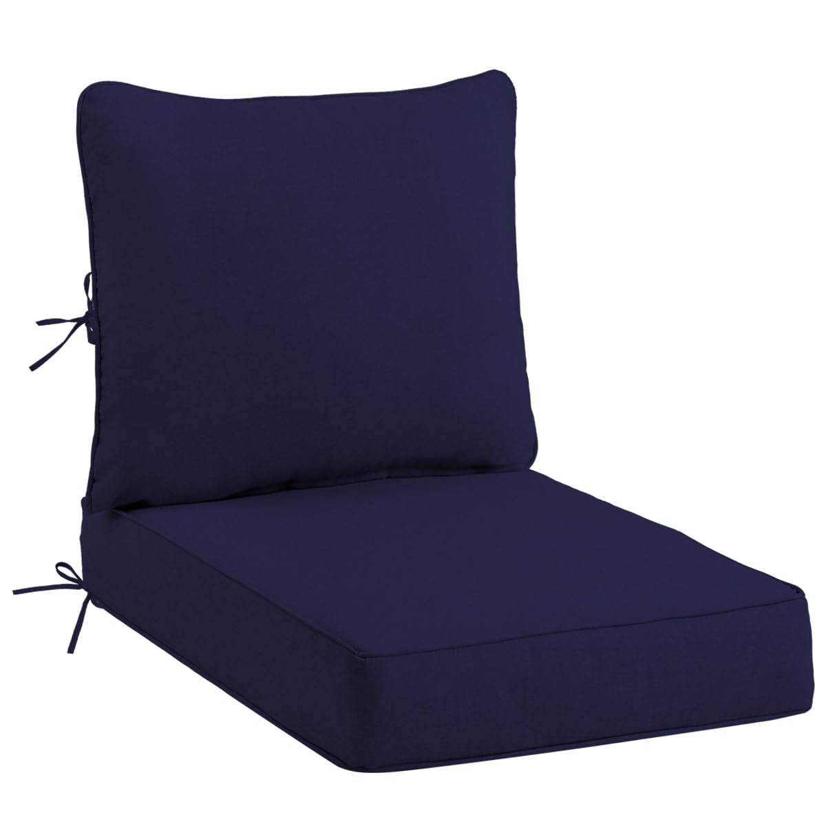 Sundale Outdoor Olefin Deep Seat Cushion, Patio Chair Cushion and Pillow, Water-Resistant Sectional Sofa Pad with Straps Navy Blue, 24 x 24 x 4 Inches-image-31