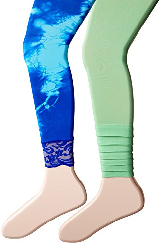 Jefferies Socks Girl's Dip Dye Socks and Footless Tights 3 Pair Pack