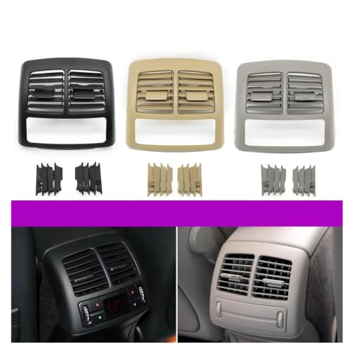 Grille ventilation Mercedes Classe E W211 couvercle panneau aération arrière noir E280 - 3