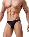YUYANG 55 Mens Color Wide Belt Soft Briefs Fashion Sexy Small Mesh Underwear (XXL / 34.5-39, Navyblue)