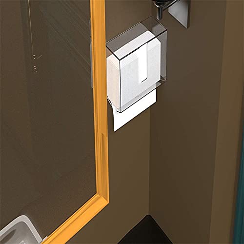 Cq Acrylic Wall Mount Paper Towel Dispenser With Lid,Clear Folded Paper Towel Holder For Bathroom Toilet And Kitchen,Suitable For Z-Fold, C-Fold Or Multi-Fold Paper Towels,Pack Of 1… #TOP4