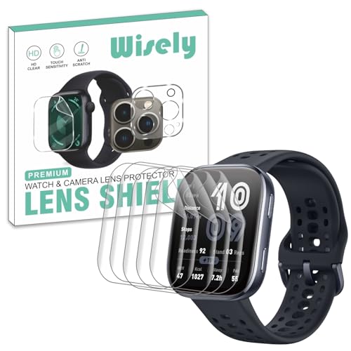 Image of Wisely |Pack of 5pc| Screen Guard Protector For Amaz fit Bip 6 1.97 inch Anti Shock, Anti-Scratch, HD Clear, Full Cover