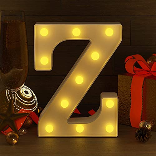 Image of Marquee Z Alphabet Shaped LED Light Lamp for Decoration Decore Walls Hanging Birthday Party Wedding (Z)