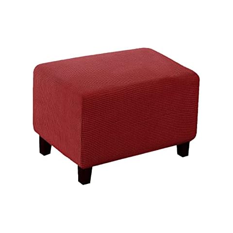 Foot Stool Cover Footrest Dressing Makeup Stool Seat Cover,Jacquard Fabric Removable Footstool Protect Footrest Covers,A-9▁small Cover