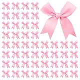 【Package Contents】The package includes 100 small pink bows for crafts, each of which is carefully crafted to ensure durability and sturdiness. Our pink bow decor are suitable for all gift wrapping and party decoration needs. The light pink bows decor...