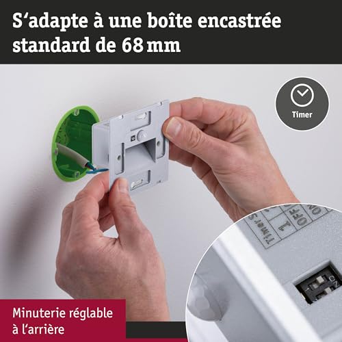 Éclairage mural encastré Paulmann Edge LED carré évite de chercher l'interrupteur