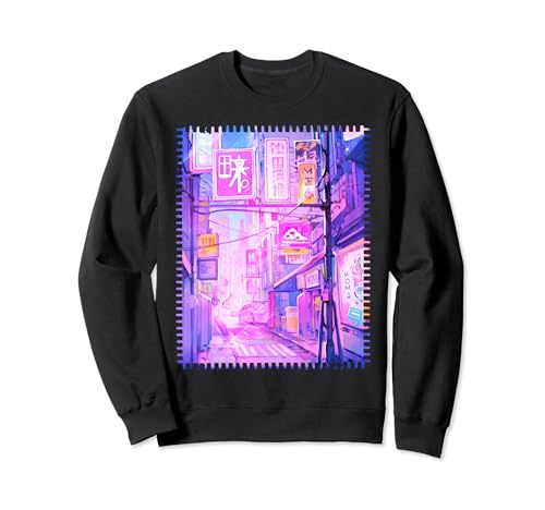 Japón City Pop Retro Anime Vaporwave Kawaii Estética Sudadera