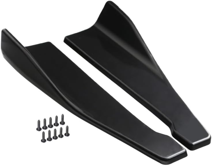 Pair of Car Rear Bumper Lip Diffuser Splitter, Universal Side Skirt Spoiler,Wrap Angle Protector,Bumper Lip Body Kit (Carbon Fiber Pattern)
