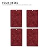 Felt Texture Deep Crimson Red Car Air Fresheners 4 Pcs Hanging Scented Cards Fragrance Scented Cards For Car Aromatherapy Tablets #1