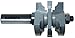 Magnate 9028S Stile/Rail Router Bits - 1" to 1-3/8" Material - Bead Profile; Stile Cut