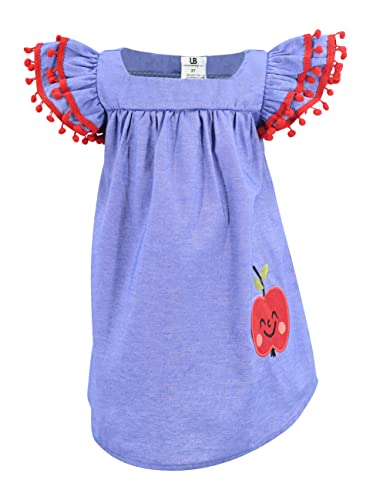 Unique Baby Girls Back to School Apple Dress