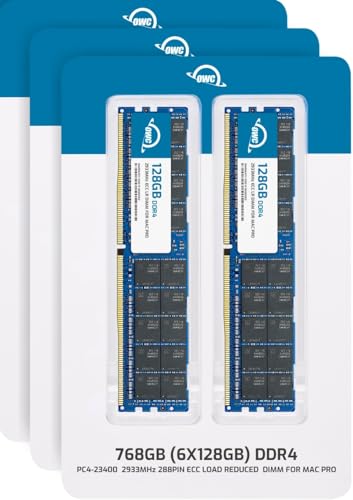 Image of OWC 768GB (6 x 128GB) PC23400 DDR4 ECC-R 2933MHz LRDIMMs Memory Compatible with Mac Pro 2019 and up Models