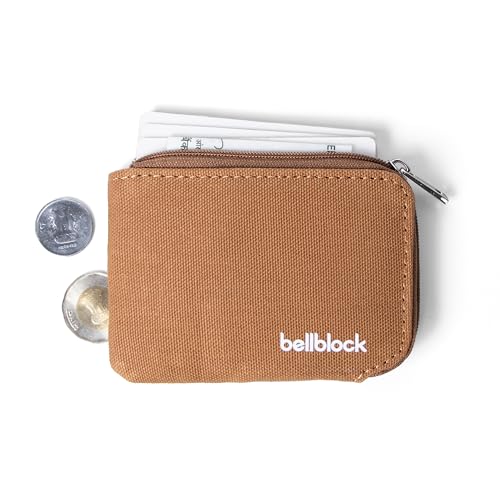 Image of Bellblock Canvas Card Holder Wallet for Man /Women | Upto 15 Cards, Folded Cash & Coins | Coin Pouch | Credit /Debit Card Holder for Men /Women | Gift for man /Woman | Mustard