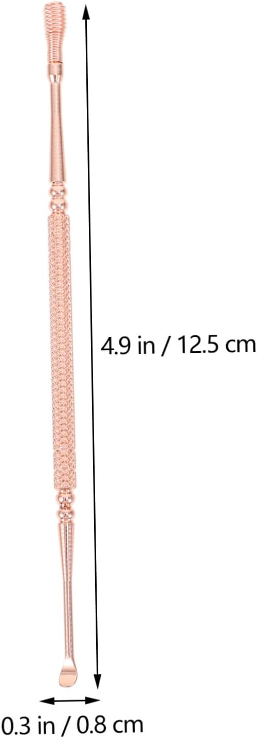 Stainless Steel Double-Ended Ear Wax Cleaner Tool Non-Slip Spiral Earwax Removal Pick Easy to Clean Assorted Silver Rose Gold for Safe Ear Hygiene