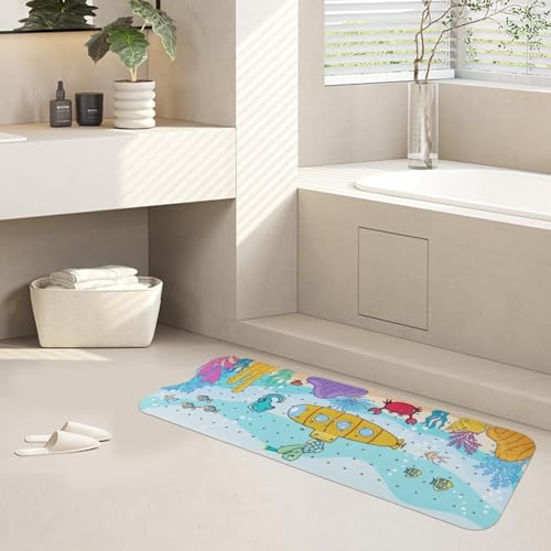 Tapis de bain antidérapant lavable en machine pour cabine de douche et baignoire - 3