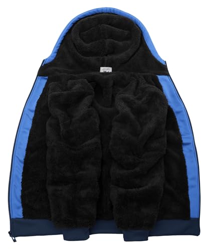 JACKETOWN Men's Heavyweight Fleece Hoodies full Zipper Thick Sherpa Lined Sweatshirt Wool Warm Coat3