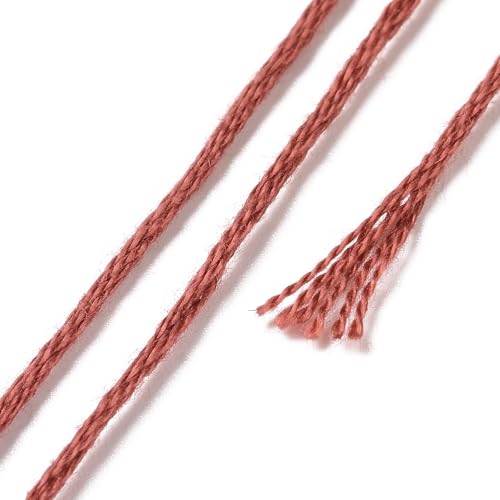 Image of FASHEWELRY 105 Yards Crewel Cross Stitch Floss for Jewelry Making, 1mm Polyester Embroidery Floss Thread Embroidery Thread Bulk for Bracelet Knitting Stitch Supply (Autumn Color)