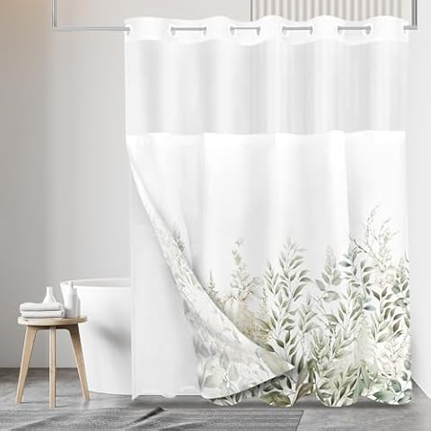 Tititex Luxury Waterproof Shower Curtain Set Cover