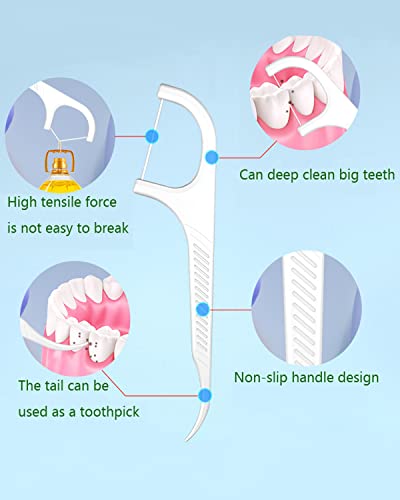 Holy-Rose-Small-Dental-Floss-Pick-DispenserPortable-Case-with-Floss-SticksHigh-Toughness-Dental-Flosser-Toothpick-Suitable-for-HomeTravel-and-Office-Tooth-CleanGreen-Pink