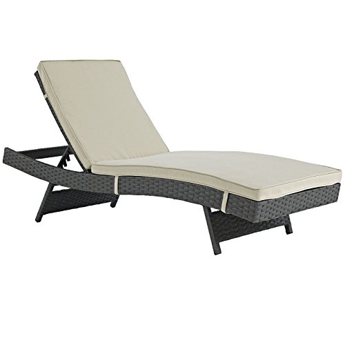 Modway Sojourn Wicker Chaise Lounge