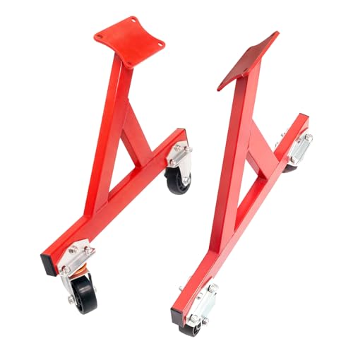GETTKAOR Rolling LS Engine Stand Cradle Fits GM Chevy V8 LSx Heavy Duty Storage Stand Support for Engine & Transmission 3 Swivel Caster Wheels 12 Clearance Compact Design