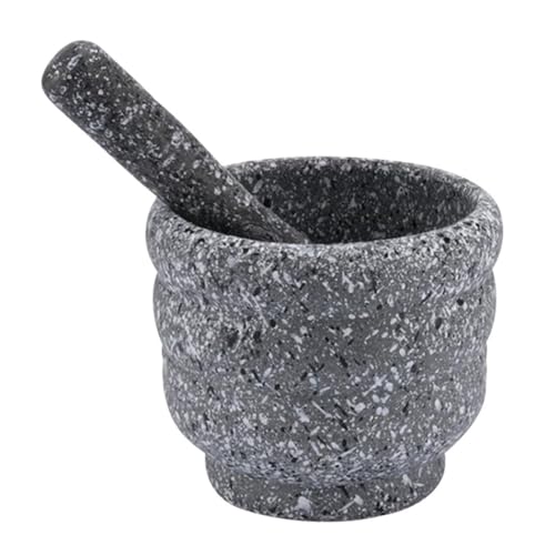 TOGEVAL Mortero Suribachi para y Especias Conjunto Multifuncional de Cocina Diseño Ergonómico Material Alimenticio para Moler y Triturar Condimentos