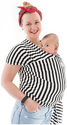 Baby Sling Wrap Premium Carrier Newborn to Toddler | Safety Tested | Nursing Cover | Soft Stretchy Carrier | One Size Fits All | Neutral Colours