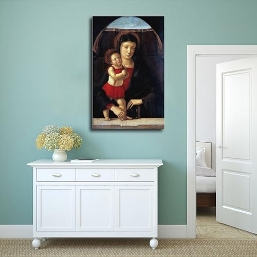 Impression sur toile Madonna With Child Giovanni Bellini déco murale 30x45cm - 4