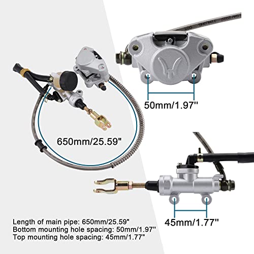 Goofit Rear Foot Disc Brake Master Cylinder Assembly With Oiler For 110Cc 125Cc 150Cc 200Cc 250Cc Atv Quad Dune Buggy #TOP2
